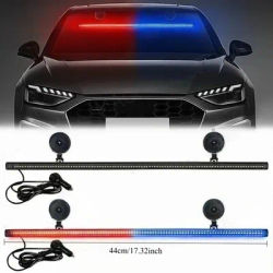 Barre lumineuse stroboscopique LED d'urgence 12V 24V, avec 3030 perles, rouge, bleu, ambre, blanc, vert, lampe d'avertissement Flash pour pare-brise de voiture