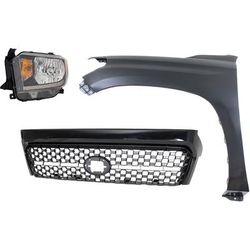 Replacement Grille Assembly Plastic Painted Gray Grille, 1-year unlimited-mileage warranty KIT-031323-46102