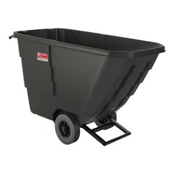 Suncast Commercial Tilt Truck, Light Duty, 0.5 Cu Yd., 34-7/8"h X 27-3/4"w X 59-1/8"d, Black