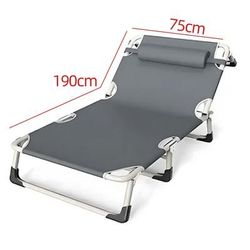 TEMU Portable Oversized Camping Bed Adults Single Folding Cots Travel Sun Lounger Uk