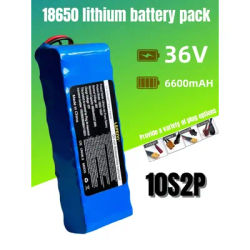10S2P 36V 6600mAh 18650 Lithium ion Battery 1000W High Power and High Capacity Suitable for 36V Motorcycle Battery