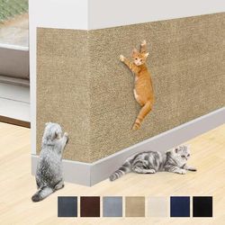 TEMU Customizable Cat Scratching Mat, Polyester Fiber, Easy-to-install Furniture Protector, Claw Care Pad For Cats, Versatile & Long-lasting Design, Suitable For All Cat