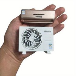 TEMU 2pcs Set Of Miniature Air Conditioner Models For Dollhouse, Small Decorative Items For Life Scene Setup