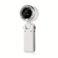 TEMU 5-speed Portable Handheld Mini Fan | Foldable, Strong Turbine , Usb Rechargeable, Digital Display | Suitable For Men And Women For Travel, Camping, And Outdoor Use