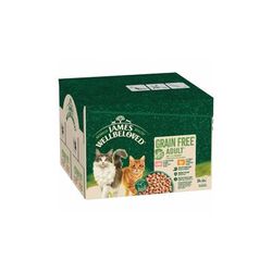 48x85g Turkey & Salmon in Gravy Grain-Free Adult Cat Pouches James Wellbeloved Wet Cat Food