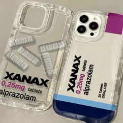 XANAX Chill Pill Phone Case for iPhone 16 15 14 13 12 11 Pro Max 7 8 Plus X XR XSMax Airbag Anti