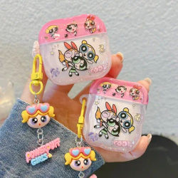 Joli cadeau de vacances Styles Animation Super mignon The Powerpuff Girls Cartoon Anti-chute étui pour écouteurs pour Airpods 4,2,3,Pro,Pro2