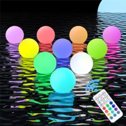 16 Colors Floating Pool Lights 90cm Large Inflatable Pool Beach Ball For Water Pool Party Outdoor Balloon LED Garden Ball Light