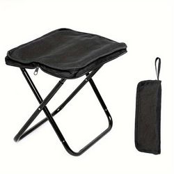 TEMU Portable Folding Aluminum Camping Chair With Backpack Bag - Lightweight, Compact, Durable , Ideal For Outdoor Picnics, Fishing, And Travel, Camping Accessorie