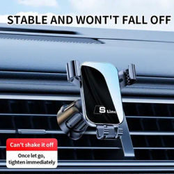 Supporto per auto a gravità per telefono presa d'aria clip in metallo supporto Mobil per Audi Sline S6 S7 TT SQ5 SQ7 A3 A4 A5 A6 A7 A8L Q3 Q4 Q5 Q6 Q7