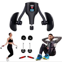 TEMU Adjustable Thigh Trainer 0-60kg | With Kegel Exerciser | Home Gym Equipment | Resistance Bands & Handles For Postnatal/pelvic Floor Training (black)