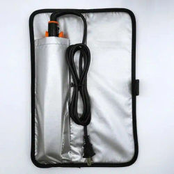 Hair Straightener Storage Bag Curling Heat-resistant Storage Bag For Hair Flat Iron Straightener Curler Woman Folding Travel Bag