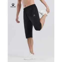 Kelme Outdoor Sports Cropped Pants Men's Summer Breathable Fitness Shorts Football Training Ice Silk Running Quick-drying Short