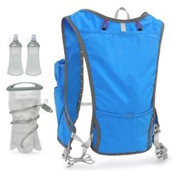 Gilet da corsa Pacchetto d'acqua Gilet di idratazione Manicotti Riflettente Impermeabile Asciugatura Rapida Poliestere per Maratona Escursionismo Jogging