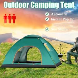 TEMU 4-person Fully Automatic Camping Tent 200*200*130cm - Quick Setup Pop Up Tent With 2 And Net For Camping, Outdoor Festivals, Beach, Hiking, Fishing