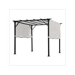 Sunjoy Group 9 x 9 Steel Frame Pergola with Adjustable Canopy Roof (White)