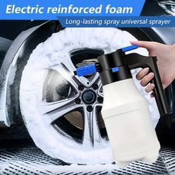 TEMU Electric Car Wash Foam Spray Can, High Pressure Spray Can, Special Fan Foam Spray Can, Air Pressure Sprayer