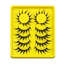 TEMU 6 Pairs Cartoon Eyelashes Cat Eye Eyelashes 3d Natural False Eyelashes Fluffy Soft Eyelash Extension Makeup