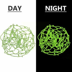 Green Fluorescent Basketball Net Standard Sports Fluorescent Night Replacement Ball Hoop Net Basketball Access F1s1