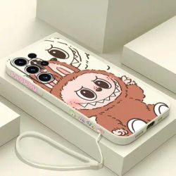 Cartoon Cute Labubu Soft Phone Case for Samsung Galaxy S25 S21 S22 S23 S24 Ultra S20 FE S10 Plus