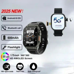 Microwear Smartwatch Menu polonais Ultra AI3 4G carte SIM Android 2.2 pouces 448*528 surveillance Amoled 180 ° Caméra de montre rotative de 256 Go