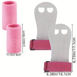 TEMU Single Barbell Weightlifting Non-slip Palm And Wrist Guards Set, Sports Fitness Straps For Dumbbells Pull- Grip Assist Gloves