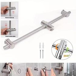 TEMU Adjustable Shower Slide Replacement Handheld Wall Bracket, Adjustable Telescopic Design Riser Bar With Sliding Sleeve For Bathroom Shower Room