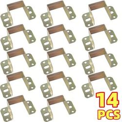TEMU 14pcs Durable Metal Bed Beam Support Brackets - Thickened Design Furniture Fixing, Ideal For Use, Furniture Stability | Modern Metallic Finish | Durable Metal Brackets, Metal Furniture Brackets