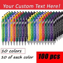 TEMU /70/80/90/100 Custom Engraved Stylus Pens - Retractable Metal Pen, Black Ink - Ideal Academic Personalized Gift, For Business Marketing Gifts, Gifts For Teachers,