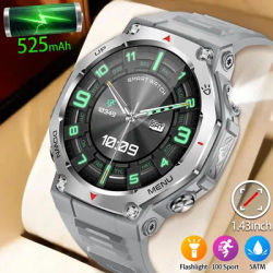 LIGE nouveau 1.43 pouces AMOLED écran montre intelligente 525mAh grande batterie BT appel IPX8-5ATM étanche sport Smartwatch pour Android ios
