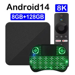 Android TV Box T8 Android 14 8GB128GB Streaming Media Player Allwinner H313 8K 4K 5G Wifi BT5.4 Google Voice Netflix Set Top Box