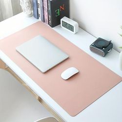 TEMU Premium Leather Desk Mat - Anti-slip, Waterproof, Stain-resistant Mouse Pad For Office And Study - Large, Medium, Small Sizes