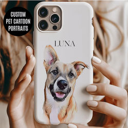 TEMU Customized Case, Photo + Name To Customize Dog Phone Case, Custom Cat Phone Case, Personalized Phone Case, Memorial Gift