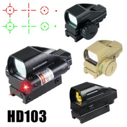 HD103 avec Laser rouge vert point vue tactique Airsoft portée holographique projeté point collimateur réflexe chasse fusil portée