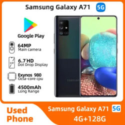 Samsung Galaxy A71 4g Smartphone Android 128GB All Colours Good Condition Original Used Phone