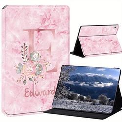 TEMU Customized Name Stand Pu Lether Case For Ipad 2022 10th .9inch Fold Cover Case Tablet Holder With 360-degree Protection & Scratchproof Finish Personalized Design