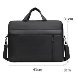 TEMU 1pc Polyester Laptop Sleeve Case, Solid Pattern Protective For Macbook 15.6 Inch, Pc Tablet Cover Compatible With , Dell - Black