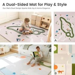 Tiny Land Double-Sided Baby Playmat Forest Track Wonder