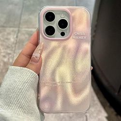 TEMU Cute 3d Gradient Glitter Phone Case For Iphone 16 15 14 Pro Max 11 Luxury Bling Protection Soft Cover Cases
