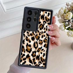 TEMU Leopard Tiger Print Phone Case S24 Ultra S23 Plus S22 S21 S20 Fe Silicone Protective High-quality Cover