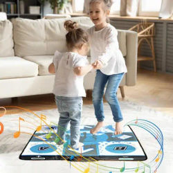 Tapis de danse pour adultes, tapis électronique avec pavé tactile à quatre voies, couverture de jeu Portable, tapis de défi de danse pour
