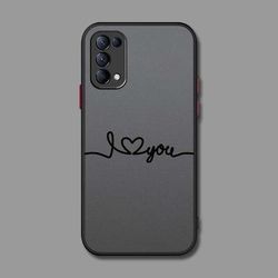TEMU Unique Lines Phone Case Protective Matte Full Protection Frosted Transparent Cover For Oppo A54s A72 A94 A98 A96 A74
