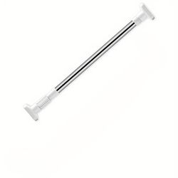 TEMU 1pc Adjustable No-drill Telescopic Rod – Versatile Metal Pole For Shower Curtains, Doorways, Wardrobe Support & Drying, Ideal For Bathroom Accessories, Shower Curtains For Bathroom