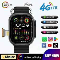 "Android Smartwatch C9S 5G Network SIM Card 2.1 inch Amoled GPS WIFI Global Call Smart Watch Men Ultra 4g SIM Card "