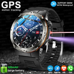 Nouveau pour XIAOMI Sports de plein air montre intelligente hommes GPS Trackr moniteur de santé BT appel NFC UV infrarouge Laser 5ATM étanche Smartwatch