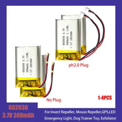 602030 3.7V 300mAh Lithium Battery For Insect Repeller Mouse Repeller GPS LED Emergency Light Dog Trainer Toy Exfoliator