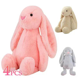 1/2/4PCS Easter Bunny Doll Children's Sleepy Soothing Doll Rabbit Plush Dolls Shy Pink Rabbit Kids Gift Bedroom Plush Ornament