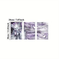 TEMU Room Decor 3pcs Abstract Flower Canvas Wall Art Set, Landscape Paintings, Home Decor, Living Room, Bedroom, Unique Holiday Gift With Scroll Canvas Prints