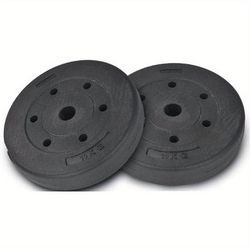 TEMU 2x 10/15kg Standard Weight Plates Disc Vinyl Barbell Weights Lifting Training Dumbbell Plates For Bodybuilding Increase Muscle