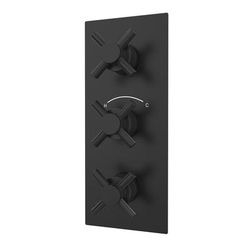 Randolph Morris Thermostatic Valve -3F- 3 Cross Handles RMAS-TV3MC-3F-MB